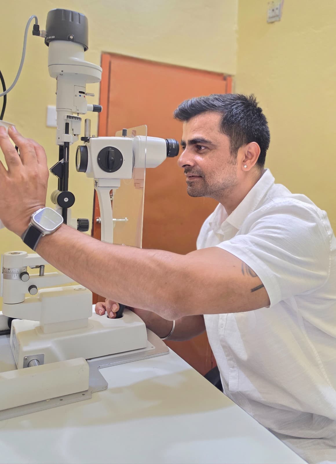 Clinical examination at Radhika Netralaya